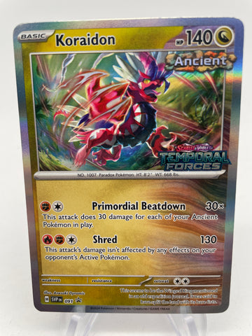 Koraidon SVPen 091 Black Star Promo STAMPED Temporal Forces