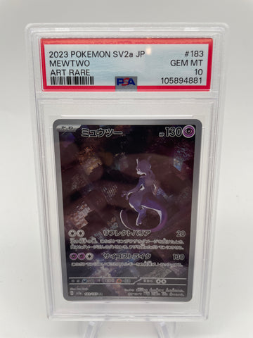 PSA10 2023 Mewtwo Japanese SV2a 183/165 Art Rare 151