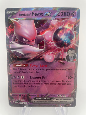 Team Rocket's Mewtwo ex DRIen 081/182 Double Rare