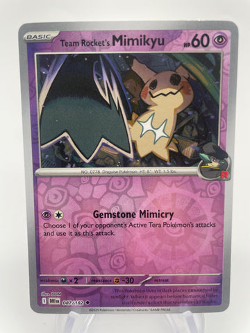 Team Rocket's Mimikyu DRIen 087/182 Reverse Holo RH
