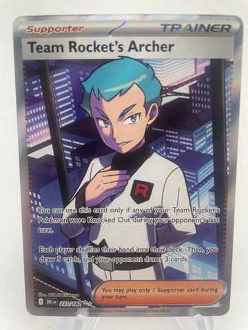 Team Rocket's Archer DRIen 223/182 Double Rare Full Art Trainer