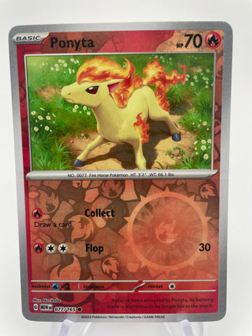 Ponyta MEWen 077/165 RH Reverse Holo