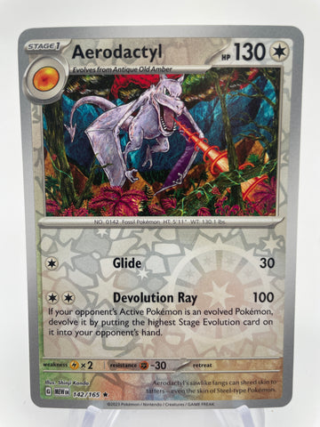 Aerodactyl MEWen 142/165 RH Reverse Holo
