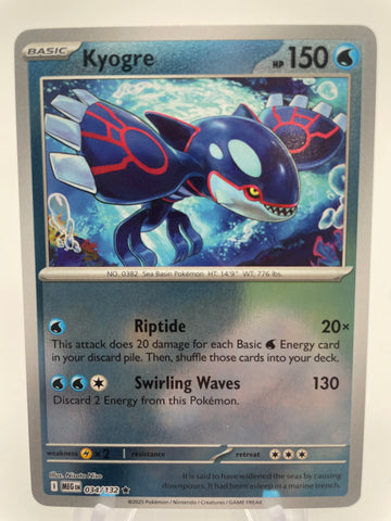 Kyogre MEGen 034/132 Reverse Holo RH