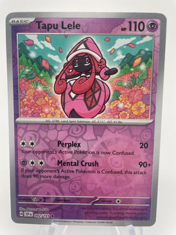 Tapu Lele SSPen 092/191 Reverse Holo RH