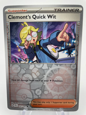 Clemont's Quick Wit SSPen 167/191 Reverse Holo RH
