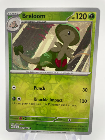 Breloom TEFen 007/162 Reverse Holo RH