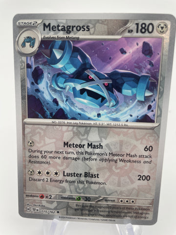 Metagross TEFen 115/162 Reverse Holo RH