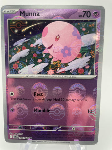 Munna BLKen 035/086 Reverse Holo RH Poke Ball